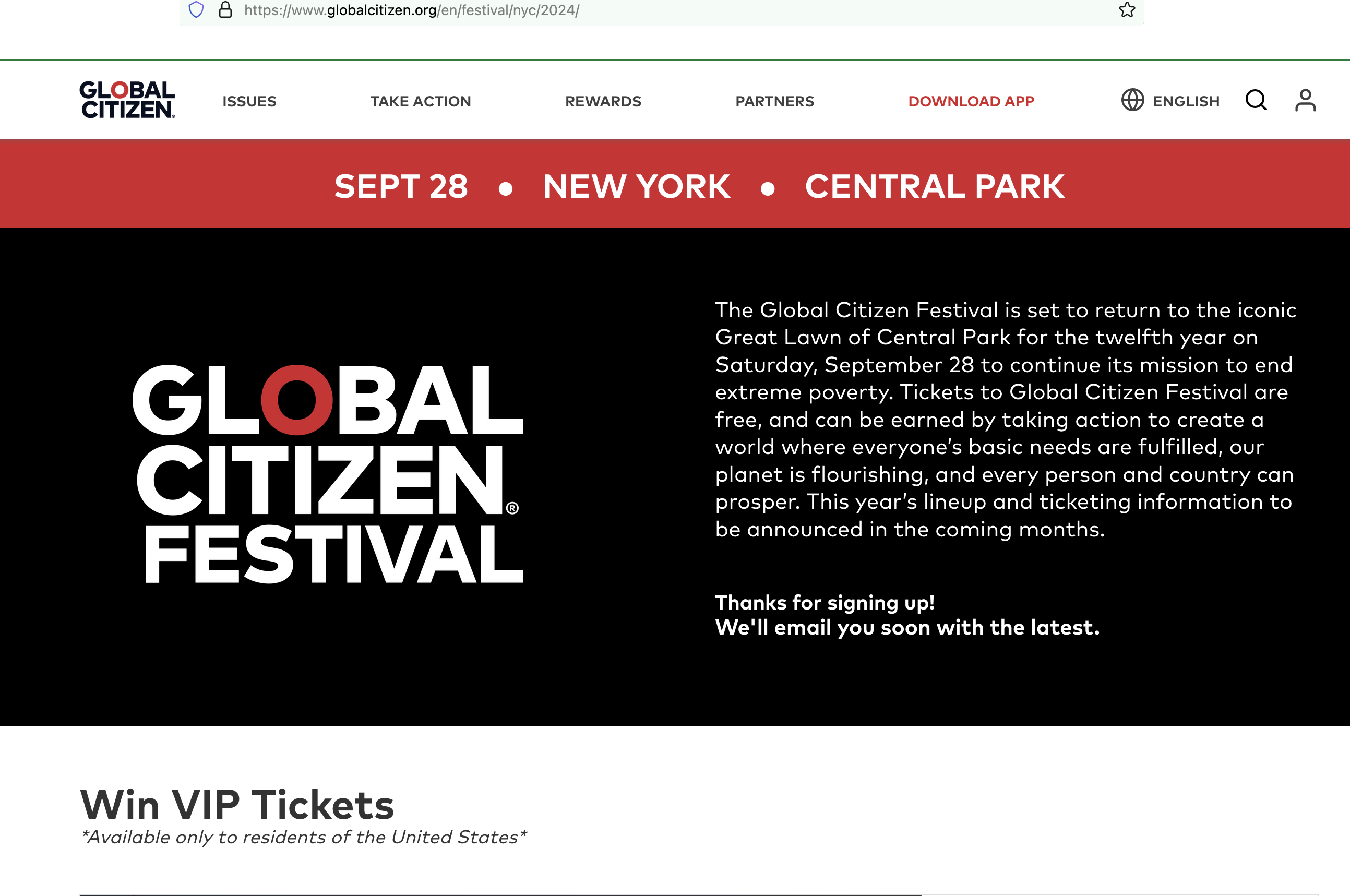 2024 Global Citizens Festival