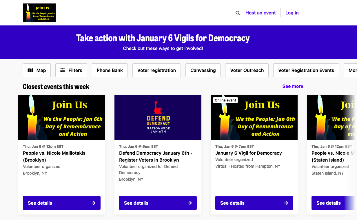 January 6 Vigils For Democracy