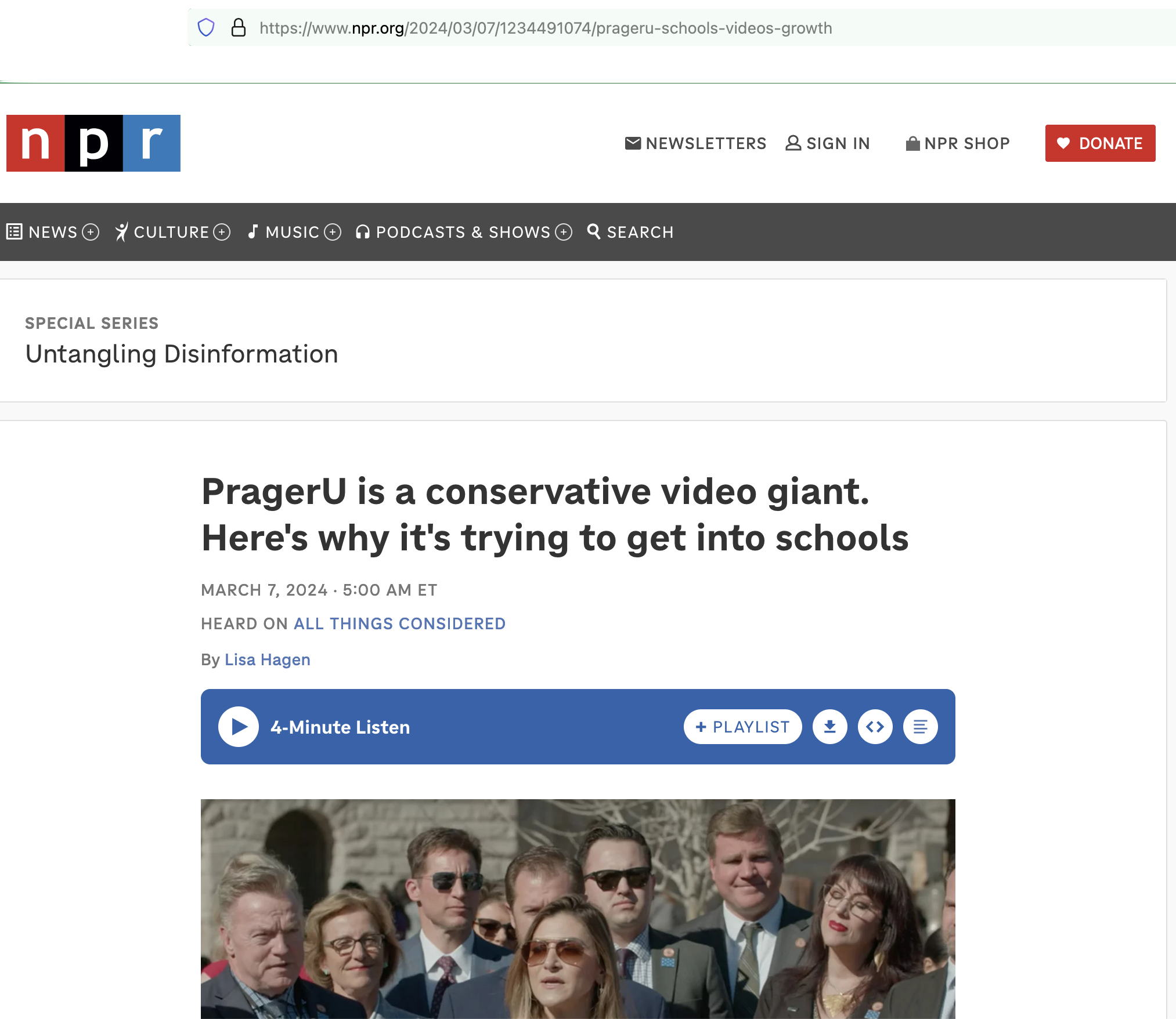 NPR: PragerU Misinformation